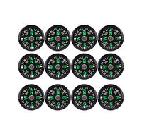 12Pcs Mini Survival Compass Small Air damped Magnetic Plastic Compasses Portable Pocket Compass with Liquid Oil Filled for Hiking Camping Outdoor Boating Travel