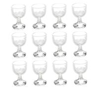 12Pcs Mini Wine Glasses, 0.6x0.4" Mini Wine Dollhouse Miniatures Resin 1/12 Scale Accessories for Dollhouse Kitchen ToysMini Glasses