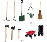 12PCS Miniature Garden Tools Pretend Scene Props Fairy Garden Accessories Outdoor for Doll House Accessories Planting Gardening Dollhouse Decoration