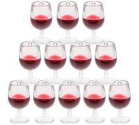 12Pcs Miniature Wine Glasses, Glasses Doll House Mini Wine Cups for Dollhouse Decor Kitchen Accessories