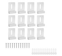 12PCS Mirror Clips for Wall Mounting, 7mm Glass Width, Metal Mirror Holder Clip, Heavy Duty Clamp Shelf Clip, Wall Mounted Mirror Bracket Kit for Mirror
