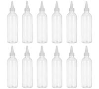 12pcs Ml PET PP Pointed Tip Squeeze Dispensing Bottle | Portable Soft Body, Precision Nozzle, Break Resistant, for Glue and Hair Dye, Suitable for Seniors