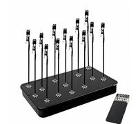 12PCS Model Painting Stand Base Holder,Adjustable Spray Paint Clamps,Airbrush Holder Clamp,Magnetic Clip Set,Flexible Wire Clamps Rubber Tips for Model Airbrush,Bendable Alligator Clip Sticks Set