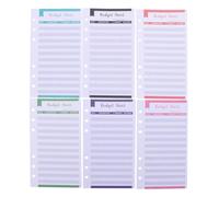 12pcs Money Organizer Card Budget Planner Expense Sheets for Wallet