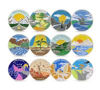 12pcs Months Sobriety Coin Set - Bulk 1-12 Month AA Coins - AA Chips and Medallions Kit - Sobriety Coin Recovery Chips - Alcoholics Anonymous Addiction Recovery Gift for Men Women