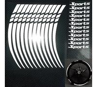 12pcs Motorcycle Rim Stickers for Honda SH300 SH300i 2011 2012 2013 2014 2015 2016 2017 2018, Reflective Wheel Stripe Decals Waterproof Hub Tape Styling Accessory Vinyl Carbon Fiber