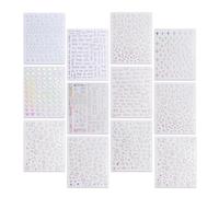 12PCS Multi Color Nail Sticker Nail Polish Practical and Friendly for Art Party and Daily Use Wrap for All Styles