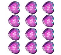 12PCS Multicolor Flashing LED Heart Ice Cubes Water Activated Party Drinking Accessories Beverage Cocktails Decorations LED Heart Ice Cubes