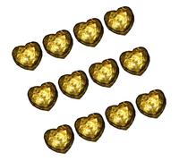 12PCS Multicolor Flashing LED Heart Ice Cubes Water Activated Party Drinking Accessories Beverage Cocktails Decorations LED Heart Ice Cubes