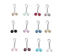 12PCS Multicolor Headscarf Pearl Pins Clips, Headscarf Pins Clips, U Shape Hijab Scarf Lady Muslim Scarf Shawl Clips, Women Brooches(multicolor)