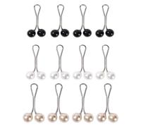 12Pcs Multicolor Headscarf Pearl Pins, Clips U Shape Hijab Scarf Lady Muslim Scarf Shawl Clips Scarf Brooches Pin Jewelry Accessories Women's Brooches and Pins,Hijab pins