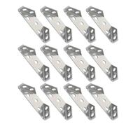 12pcs Multifunctional Corner Bracket, Universal Corner Code, Fastener, Furniture Connector, Suitable for Tables, Chairs,cabinets(Silver-12pcs)