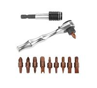 12pcs Multifunctional Socket Wrench Double Headed Screwdriver Bits Set Hand Repair Tool Portable 1/4” Ratchet Socket Wrench