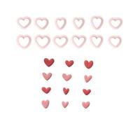 12pcs Multipurpose Small Heart Clay Cutter Accessory for Jewelry Making Cookie Decorating and More Craft Supplies Love Heart