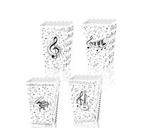 12Pcs Music Theme Party Popcorn Boxes, Piano Notes Birthday Party Candy Snacks Popcorn Box, Singer Theme Birthday Party Disposable Snack Boxes for Music Parties, Wedding