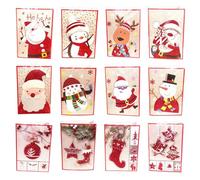 12PCS Musical Christmas Cards Feature Random Festival Pattern and Paper for Holiday Gifting Random Design Holiday Musical Cards