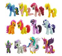 12Pcs MyLittlePony Unicorn Small Action Figures Toys Cake Toppers Decorations