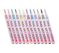 12pcs Nail Art Pens for Nails Acrylic Pigment Drawing Patterns DIY | Graffiti Dotting Pen Set, Portable Markers for Intricate Designs, Suited to Beginners and Professional Artists
