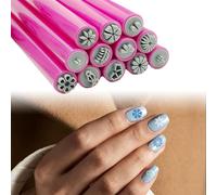 12PCS Nail Art Stamping Kit with Floral Patterns - Professional Nail Stencil Design Tools for Women | DIY Dotting Pens, Nail Graffiti & Flower Stamp Set | Non-Toxic & Easy Clean