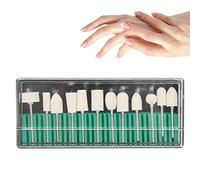 12PCS Nail Drill Bits Set, Wool Felt Nail Grinding Polishing Head Portable Nail Drill Bits Set Accessory, Professional Safety Nail Drill Bits, Wool Polishing Heads for Nail Remover and Nail Polisher