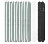 12pcs Nail File Buffer Shine Kit,10pcs 400/6000 Grit Nail Shiner Polishing Blocks 2pcs Emery Board Black Manicure Pedicure Tool 100/180 Grit for Natural Acrylic Nails Polisher Nail Buffering Files