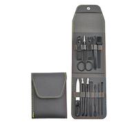 12Pcs Nails Cutter Stainless Steel Manicure Pedicure And PU Case Set Essential Grooming Tools Eyebrow Trimming Scissors Travel Nail Grooming Kit