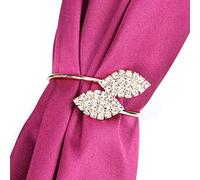 12Pcs Napkin Ring Set Rhinestones Napkins Holder Rings Gold Hand Made Buckle Holder Table Decoration for Wedding Dinner Party