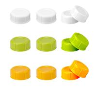 12pcs Narrow Baby Bottle Caps for Dr Brown, BPA-Free Travel Bottle Caps Leakproof Baby Bottle Storage Lids with Sealing Gasket Replacement Parts for Medela Ameda (Mix-Color)