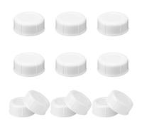 12pcs Narrow Baby Bottle Caps for Dr Brown, BPA-Free Travel Bottle Caps Leakproof Baby Bottle Storage Lids with Sealing Gasket Replacement Parts for Medela Ameda (White)