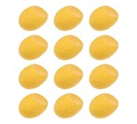 12pcs Natural Silk Face Cleansing Ball, Exfoliating Scrub | Yellow Purely Natural Material, Finger Cut Hole, Soak before Use, Helps Pore Dirt during Bathroom Skincare Routines