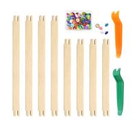 12PCS Needlepoint Stretcher Bars for Needlework 6" 8" 12" with 100 Thumb Tacks and Remover Tool 3 Sizes Wooden Canvas Stretcher Bars for Cross Stitch Frame Set (12)