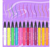 12pcs Neon Face Paint Pens, Waterproof Washable Tatto Markers For Skin, Non Toxic Makeup Stick Glow In The Dark, Quick Drying Long-Lasting Makeup Eyeliner Pens For Halloween, Cosplay