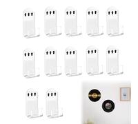 12PCS No Drill Vinyl Wall Mount Clear Acrylic Album Storage Hanger Reliable and Durable Vinyl Record Display Beautiful and Practical Vinyl Holder Wall for LP Cover Home Decoration Music Lovers