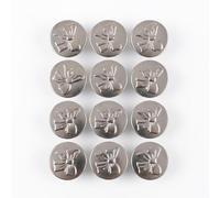 12PCS No Sew Jean Buttons Replacement, Instant Button Pins for Jeans, Adjustable Pants Waist Tightener, Reusable Metal Snap Tack Buttons, Fix Loose Jeans in Seconds