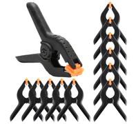 12Pcs Nylon Spring Clamps 3 Inch, Heavy Duty Plastic Spring Clips Clamps for Woodwork, DIY Projects, Photo Studio, Background Muslin Etc