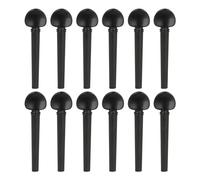 12Pcs Oud Violin Tuning Pegs Replacement Natural Ebony Wood Oud Pegs Oud Parts Accessories Easy To Use