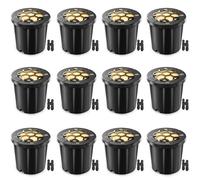 12Pcs Outdoor Ground Lights with Wire Connectors, 1440LM Buried Lights