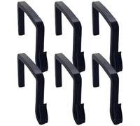 12pcs Outdoor String Light Hooks Heavy Duty Clip Bracket Weatherproof Mount Fastener Wire Holder for Garden Fence Roof Decor Black(12pc)