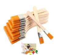 12pcs Paint Brush Nylon Hair Oil Brush Large Medium Small,Artist Flat Brush Painting Tool Paint Artist Set,for Acrylic, Oil, Watercolor and Gouache