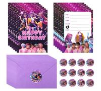 12PCS Party Invitations Kids, Dem-on Party Invites Cards,Cartoon Movie Theme Invitations with Envelopes and Stickers, Birthday Cards for Kids