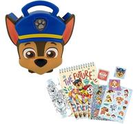 12Pcs Paw Patrol 3D Stationery Set - Deluxe Art & Colouring Briefcase with Crayons, Notebook, Stickers & Stamps - Ultimate Christmas Gifts & Travel Toy for Kids Ages 3+