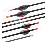 12pcs Peacock Tail Spiral Feather Archery Arrow, ID 4.2mm Spine 300 350 400 500 600 700 800 900 1000 1100 1300 1500 1800 For Hunting Practice Shooting (32inch,Spine 350)