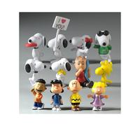 12pcs Peanuts Charlie Brown Snoopy Lucy Franklin Figure Cake Topper Play set Toy