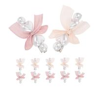 12pcs Pearl Bow Hair Clips for Women Stylish Duckbill Barrettes with Bowknot Design and Versatile Hair Bows for Weddings and Daily Styling
