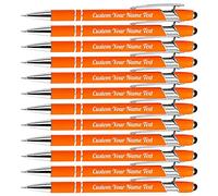 12PCS Personalised Pens Bulk with Name Free Engraving,Custom Ballpoint Pens with Stylus,Engraved Text Message Logo,Customised Gifts for Business,Graduation,Wedding,Birthday,Christmas-Black Ink