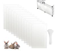 12PCS Pet Cage Liner Protection, Clear Rabbit Cage Plastic Edge Guard