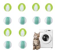 12pcs Pet Hair Remover Washing Machine,Pet Hair Dissolver,Ha-Ir Catcher Washing Machine,Lint Catcher was-Hing Ma-Chine,Reusable Lint Balls for Washer and Dryer,for Removing Wool Cotton(Blue+Green)