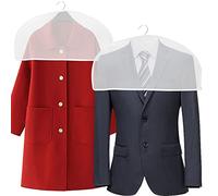 12PCS PEVA Garment Shoulder Covers for Clothes, Breathable Protective Shoulder Cover, Clear Hanging Garment Protectors Dust Covers for Suit, Jackets, Coats, Dress Closet Storage