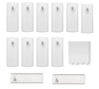 12Pcs Picture Hooks No Nails - Damage-Free Adhesive Wall Hooks for Hanging Pictures, Frames, Decorations, Strong Self-Adhesive Strips, Easy Removable Wall Hangers for Home & Office