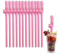 12pcs Pink Hen Party Straws Hen Do Straw Drinking,Reusable Straws for Parties,Funny Cocktail Straws Naughty Drinking Straw for Bachelorette Birthday Wedding Bride to Be Hen Night Party Decorations